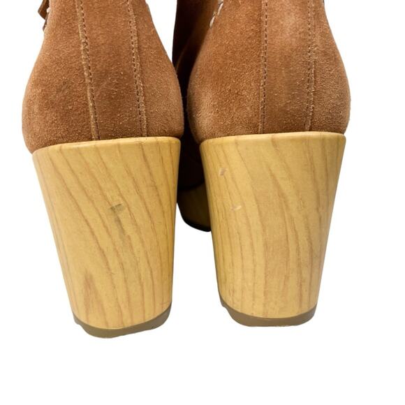 Dr. Scholl’s‎ Win Over Honey Suede Chunky Platform Ankle Boots Scandinavian 9.5 - Picture 5 of 12